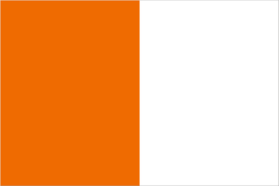 Orange & White Handwaver Flag
