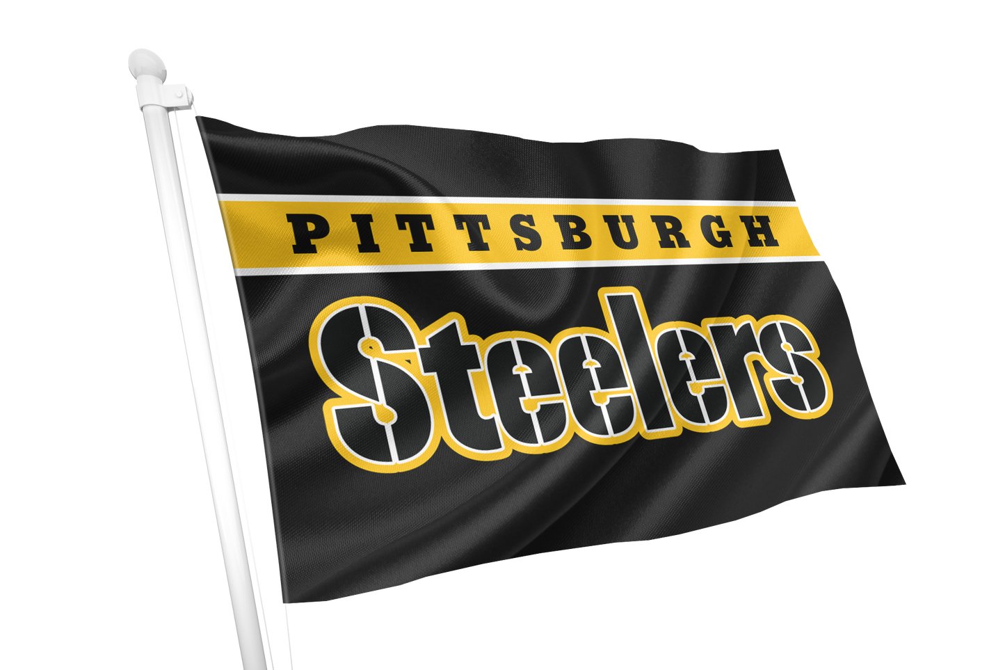 Pittsburgh Steelers Black Flag