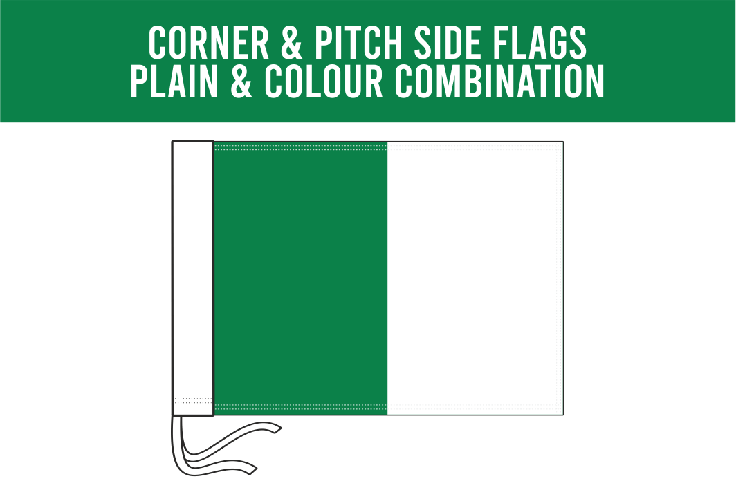 Plain & Colour Combination Corner & Pitch Side Flags