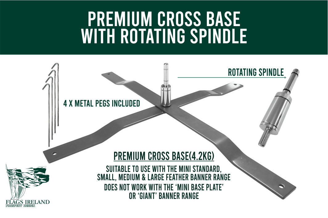Heavy Cross Base with a rotary spindle and also includes 4 x metal pegs