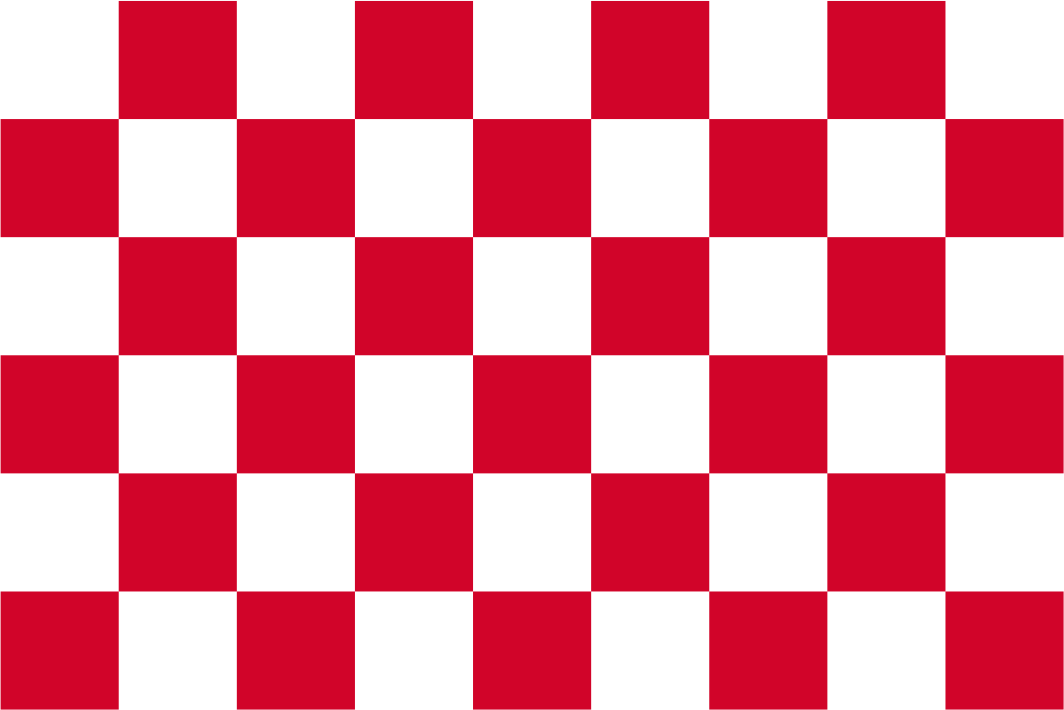 Red & White Chequered Handwaver Flag