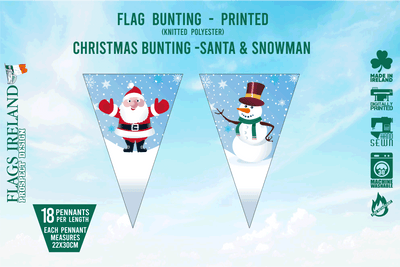 Santa & Snowman Bunting