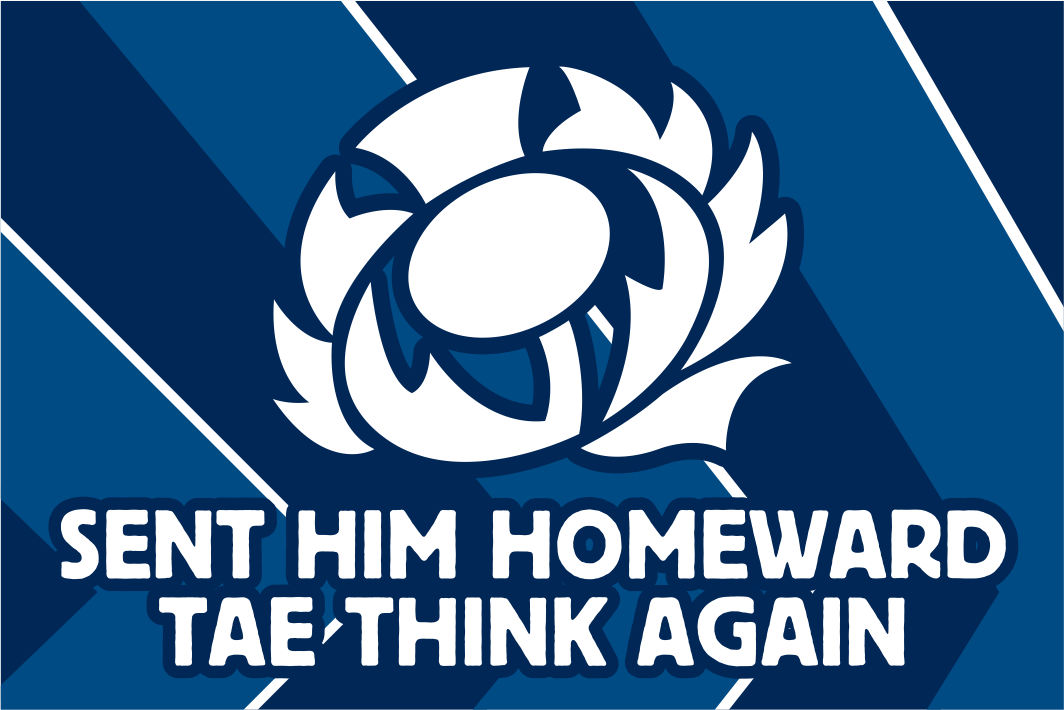 Schottland-Rugby-Wappenflagge