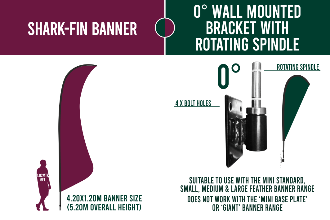 Large 4m Custom Feather Banner Package – Banner, Pole & Base