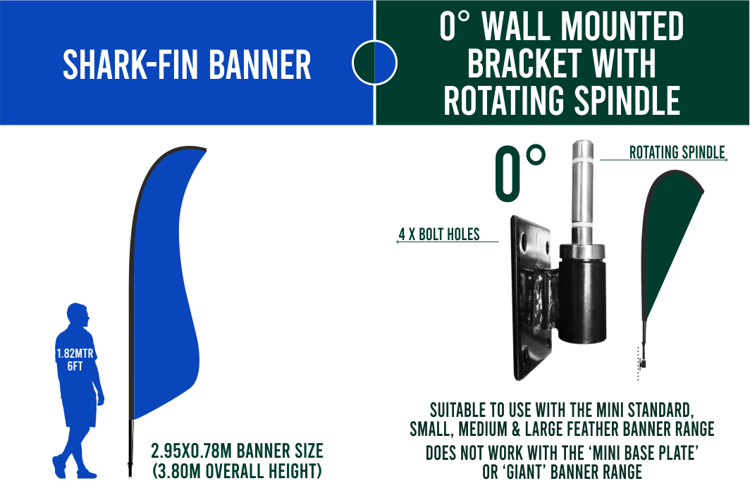 Medium 3m Custom Feather Banner Package – Banner, Pole & Base