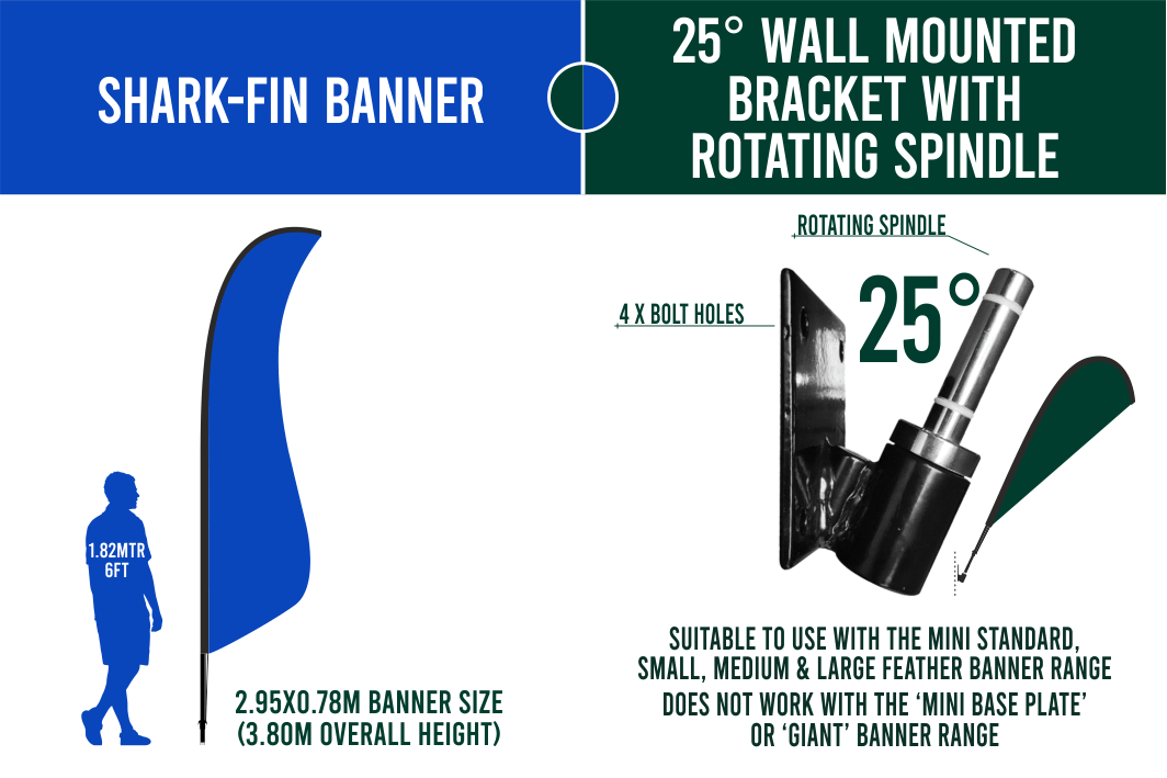 Medium 3m Custom Feather Banner Package – Banner, Pole & Base
