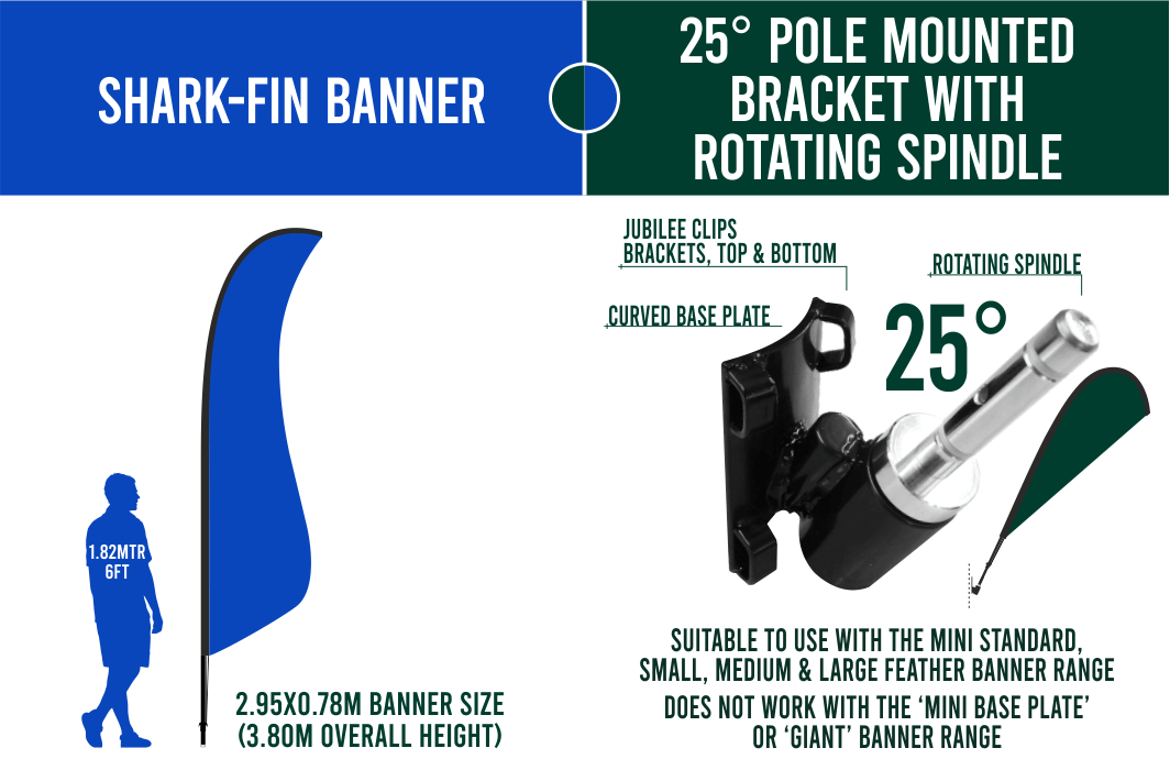 Medium 3m Custom Feather Banner Package – Banner, Pole & Base