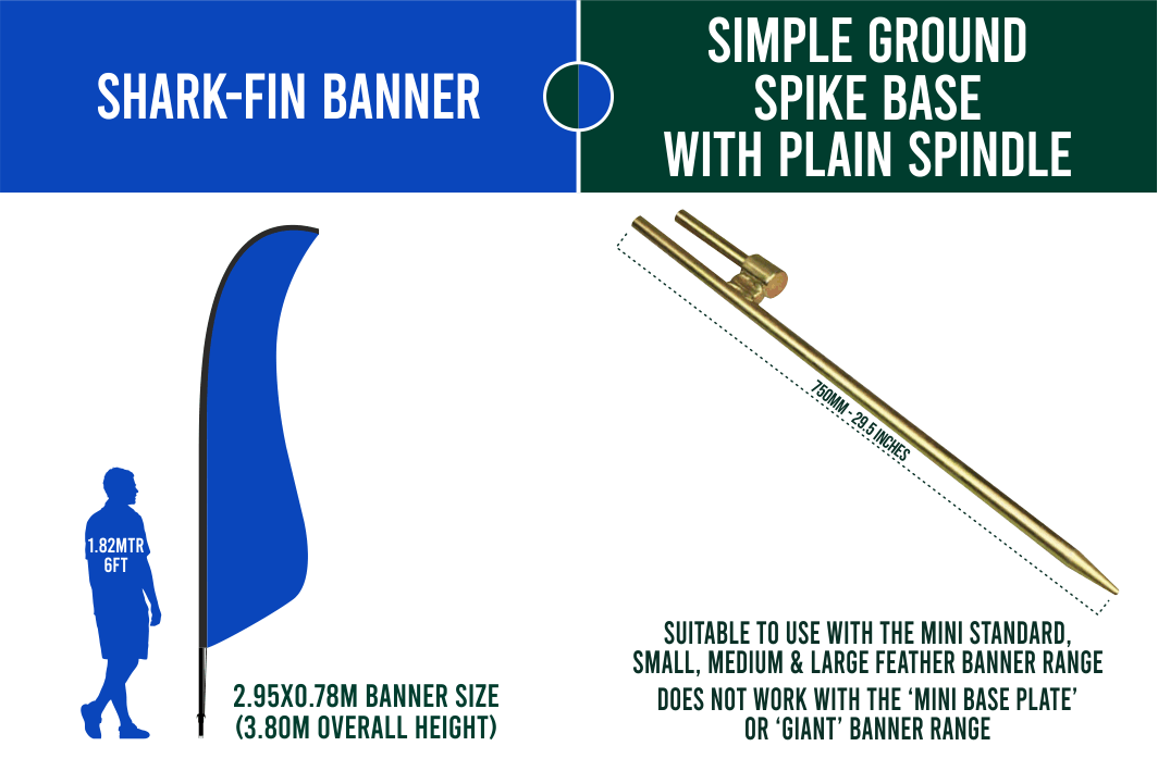 Medium 3m Custom Feather Banner Package – Banner, Pole & Base