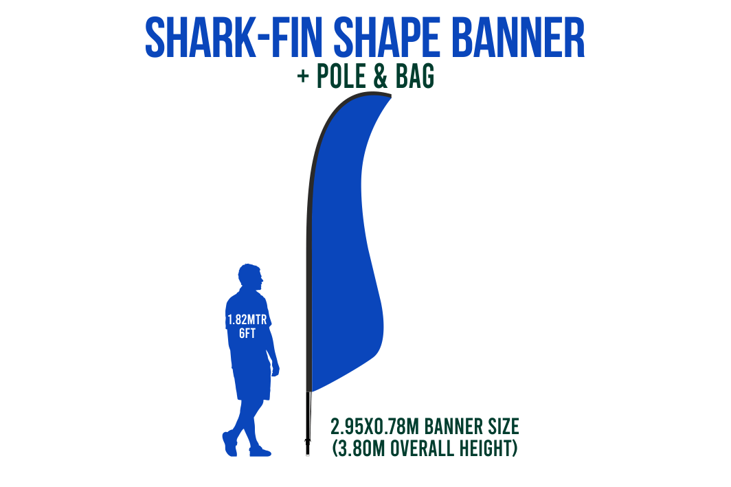 Medium 3m Custom Feather Banner Package – Banner, Pole & Base
