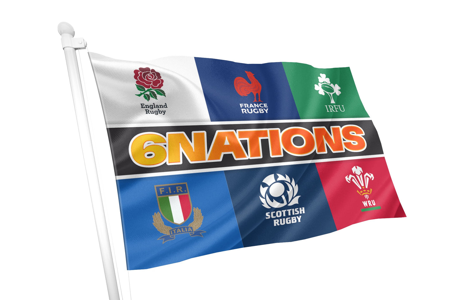 Irland-Rugby-Wappenflagge