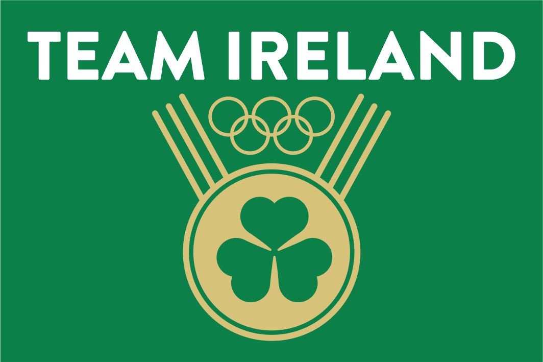 Team Ireland Gold Medal Olympic Flag - Green