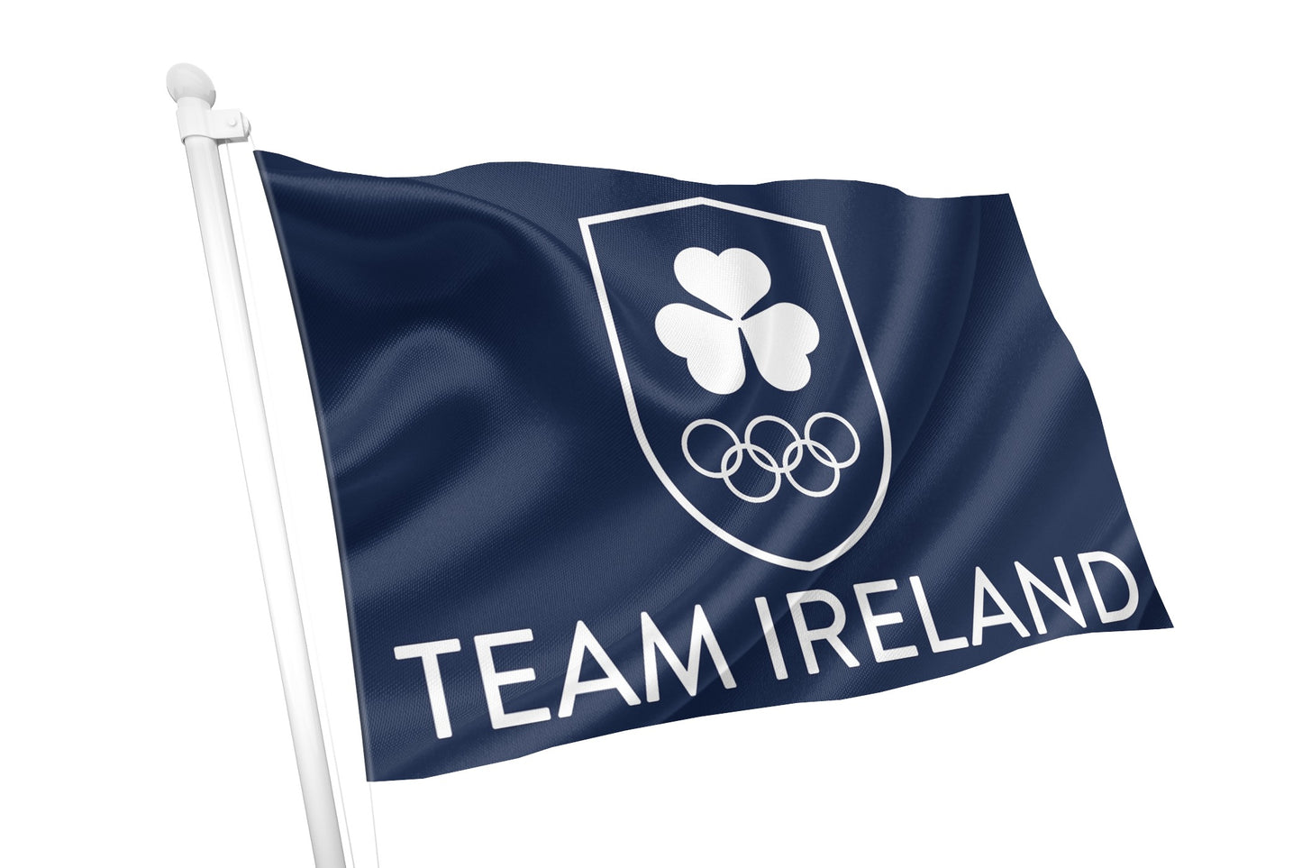 Bandeira com crista de rugby da Irlanda