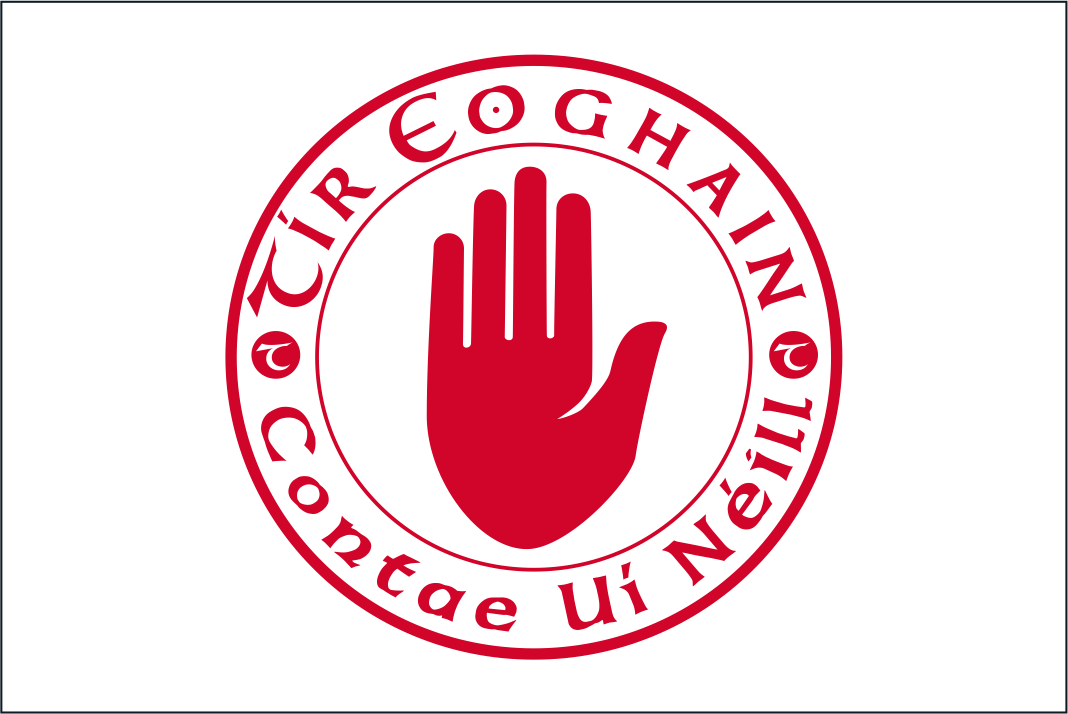 Tyrone GAA Crest White Flag