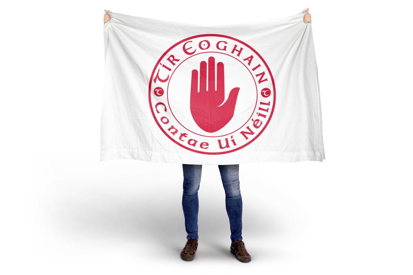 Tyrone GAA Crest White Flag