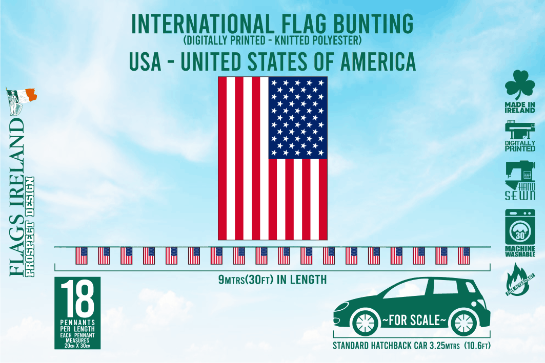 USA - Flaggenwimpel der Vereinigten Staaten von Amerika