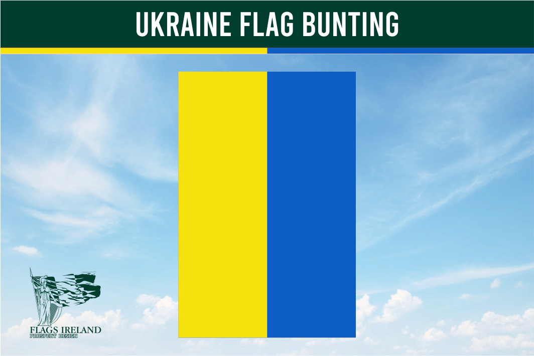 Wimpelkette mit ukrainischer Flagge