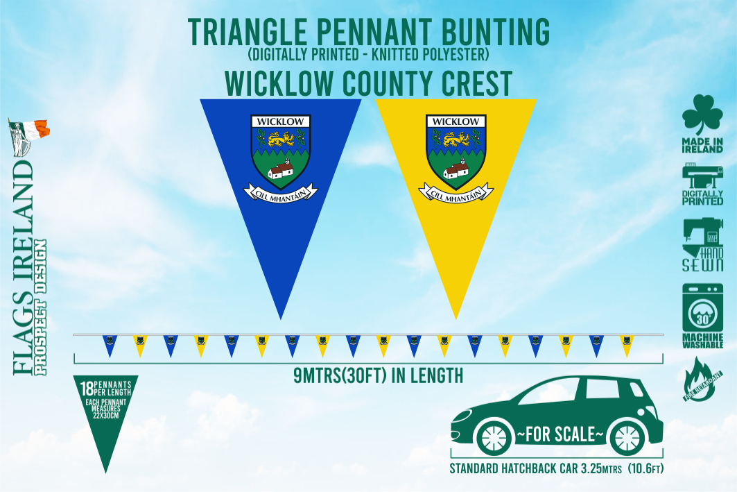 Estamenha com o brasão do condado de Wicklow