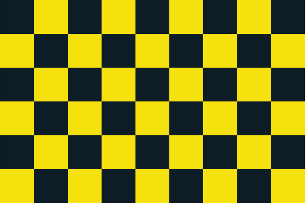Bandeira quadriculada xadrez amarela e branca