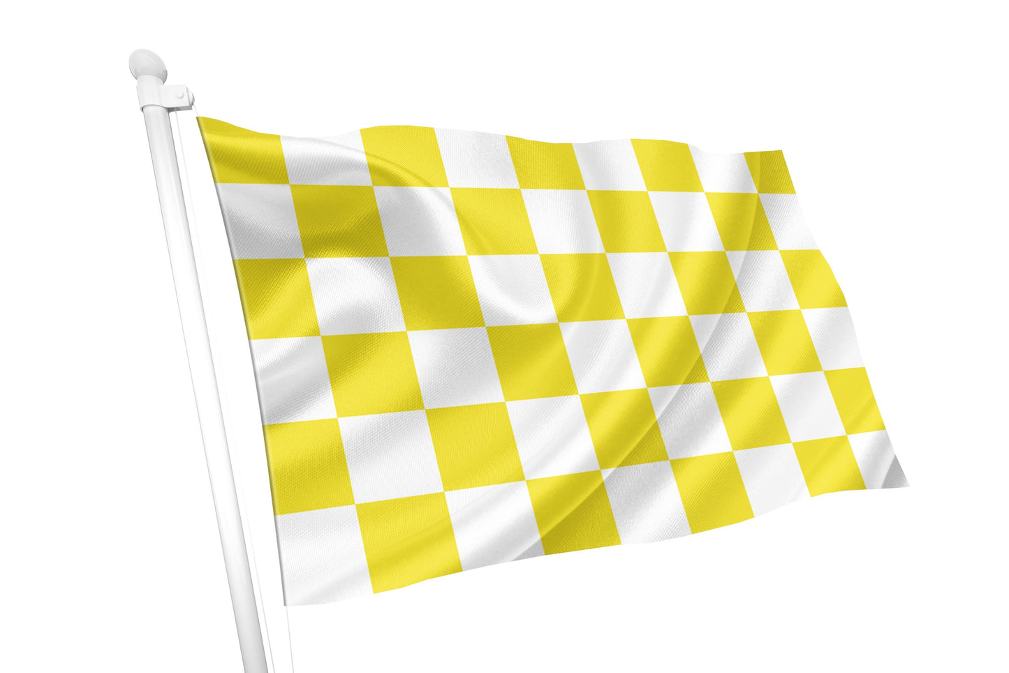Bandeira quadriculada xadrez amarela e branca