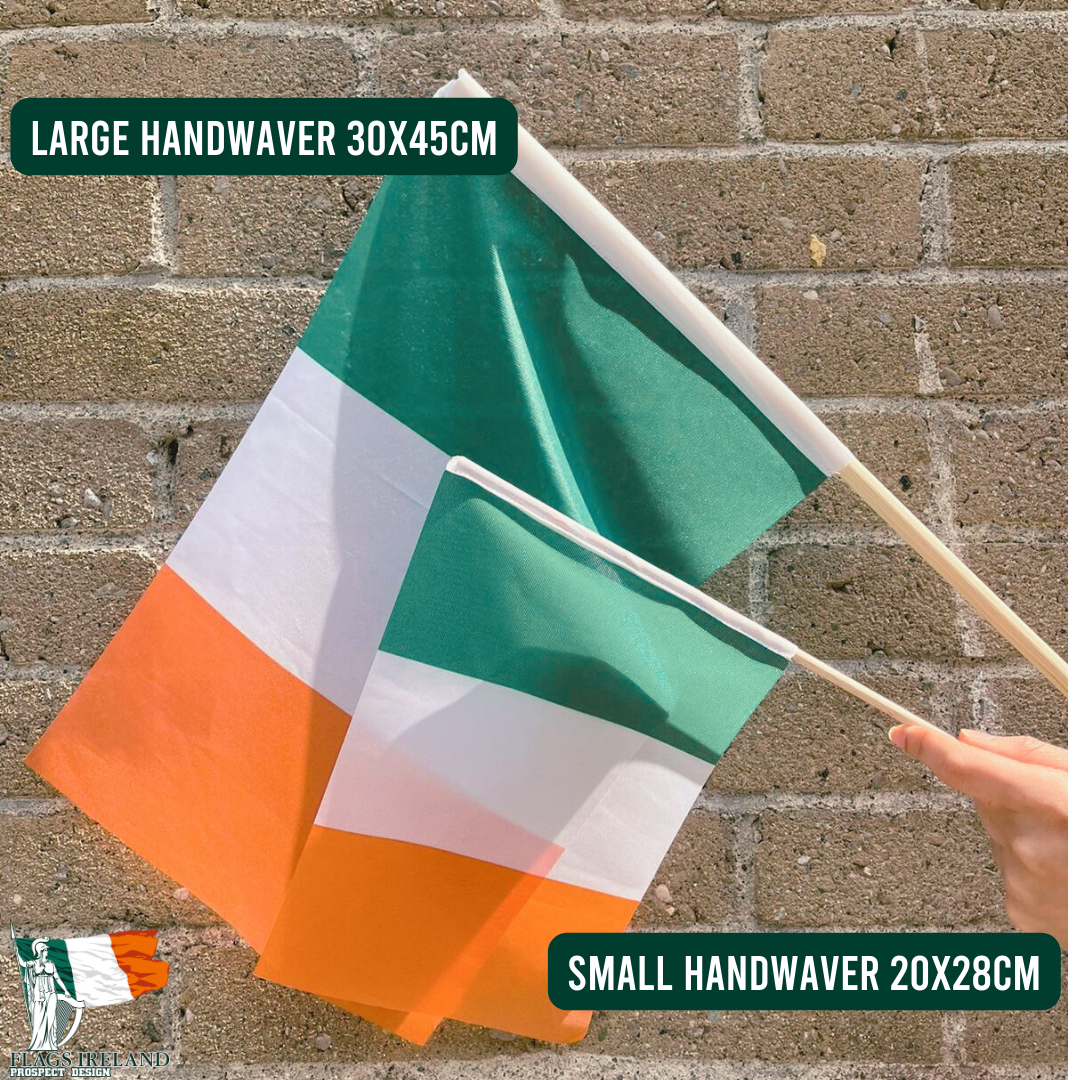 'Happy St. Patrick's Day' Green Shamrock Hand Waver Flag