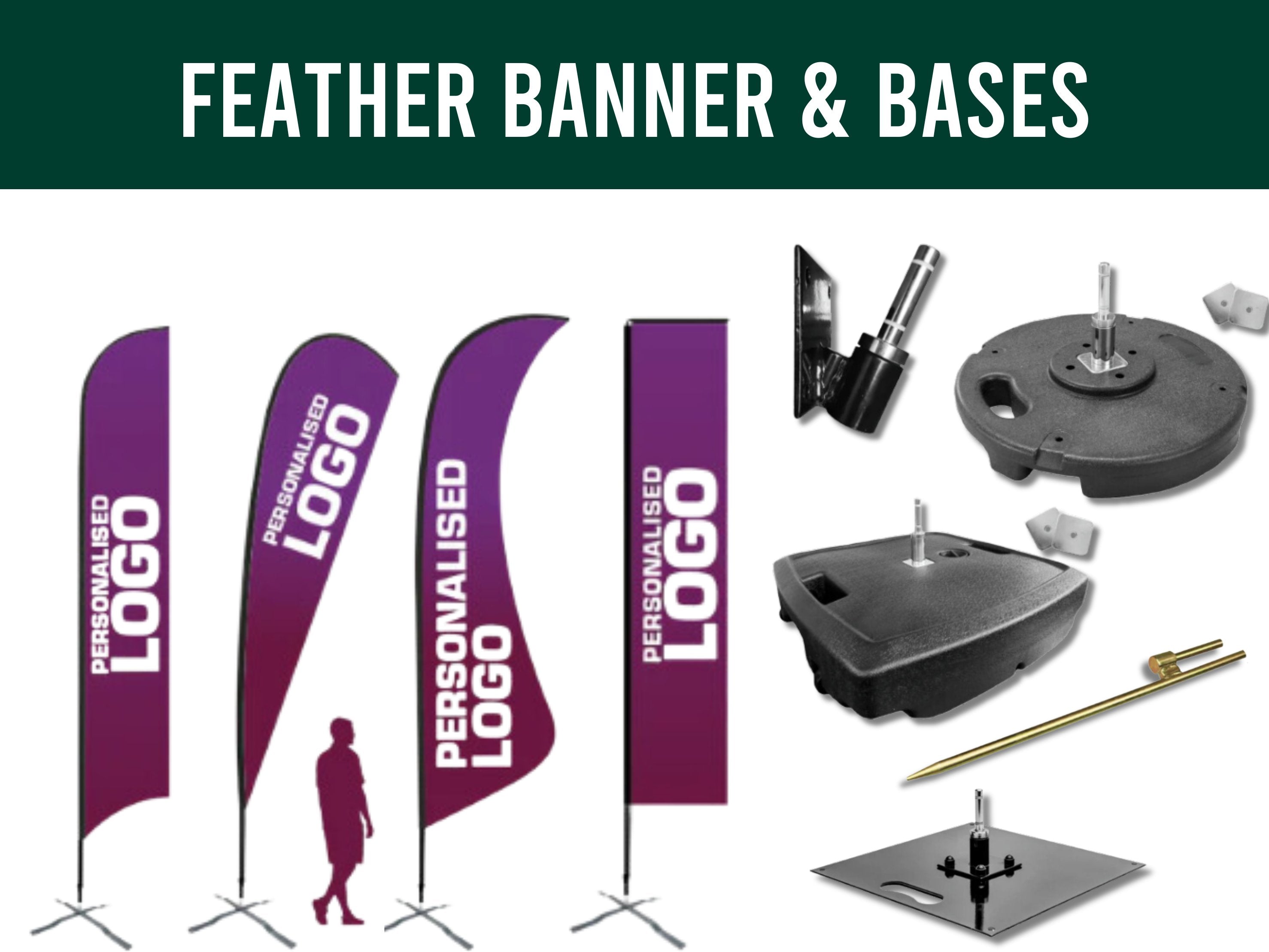 Custom Feather Banners & Bases – Desktop, Mini, 2m, 3m & 4m | Worldwide ...