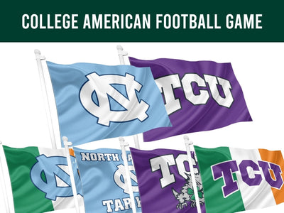 College American Football Game (TCU Horned Frogs vs. North Carolina Tar Heels) Flags & Bunting