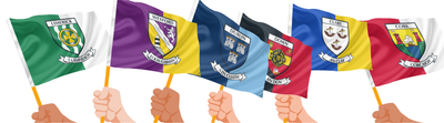Irish County Crested Handwaver Flags