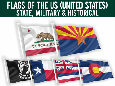Flags of The United States - State, Geographic, Military & Historical