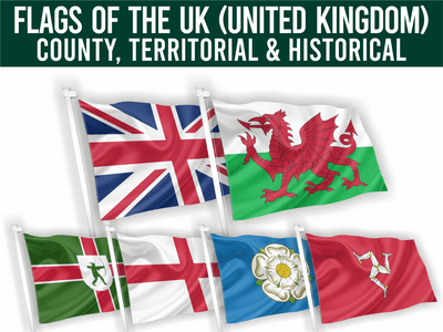 Flags of the UK (United Kingdom) - Territorial, County & Historical