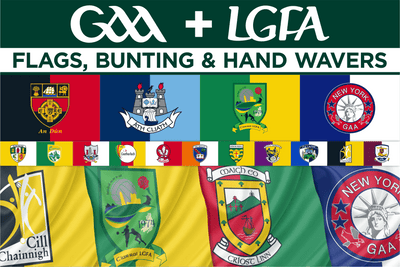 GAA + LGFA Flags, Bunting & Hand Wavers