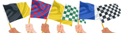 Plain, Chequered & Colour Combination Handwaver Flags