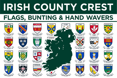 Irish County Flags, Bunting & Hand Wavers