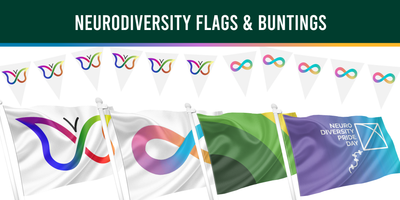 Neurodiversity & Inclusion Flags, Buntings & Handwavers