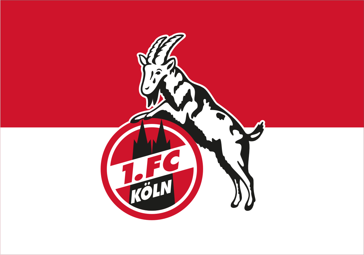 FC Koln Flag red and white 50:50 Flag