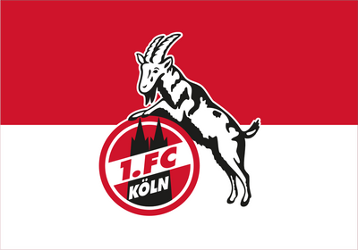 FC Koln Flag red and white 50:50 Flag
