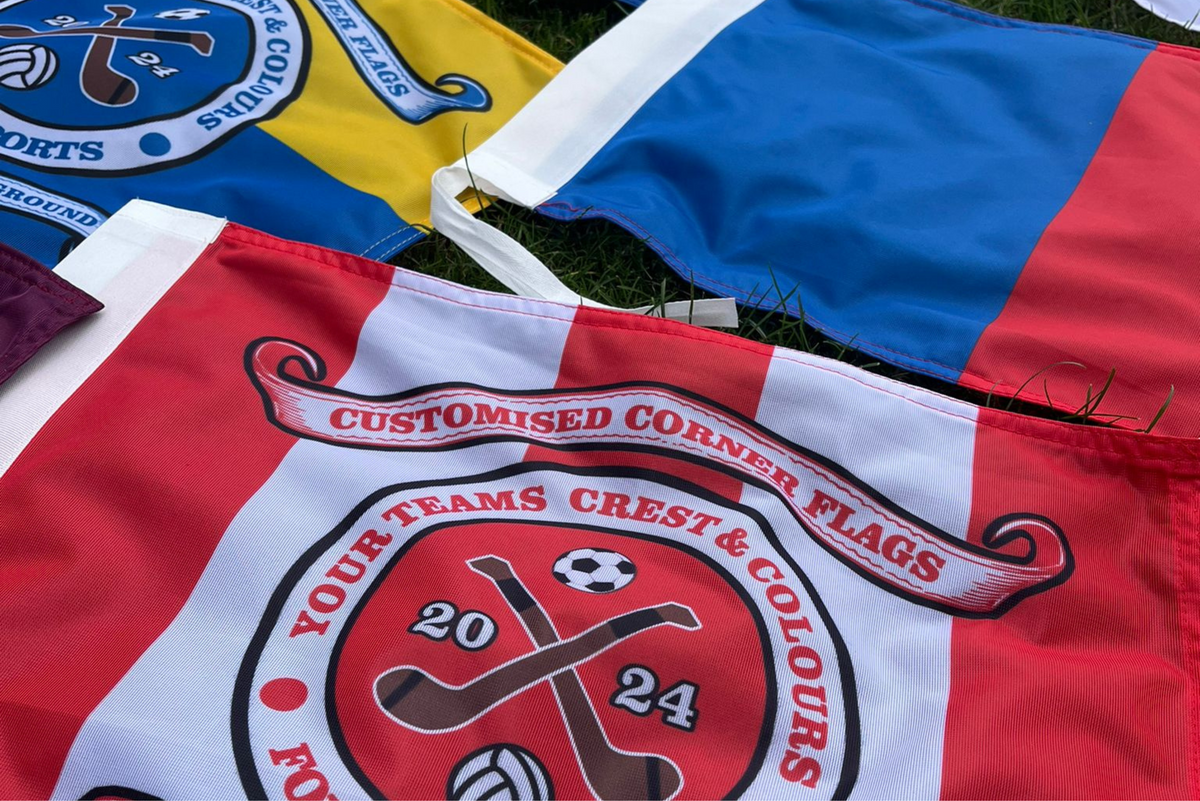 Club Flags Design GAA Pitch Side Flag & Poles Bundle - Free & Fast Delivery - Made in ...