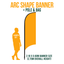 Arc shape feather banner kit. 2mtr size that includes the pole and bag.