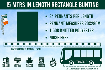 GAA Championship Rectangle Bunting - Includes all 32 Irish Counties + London & NY