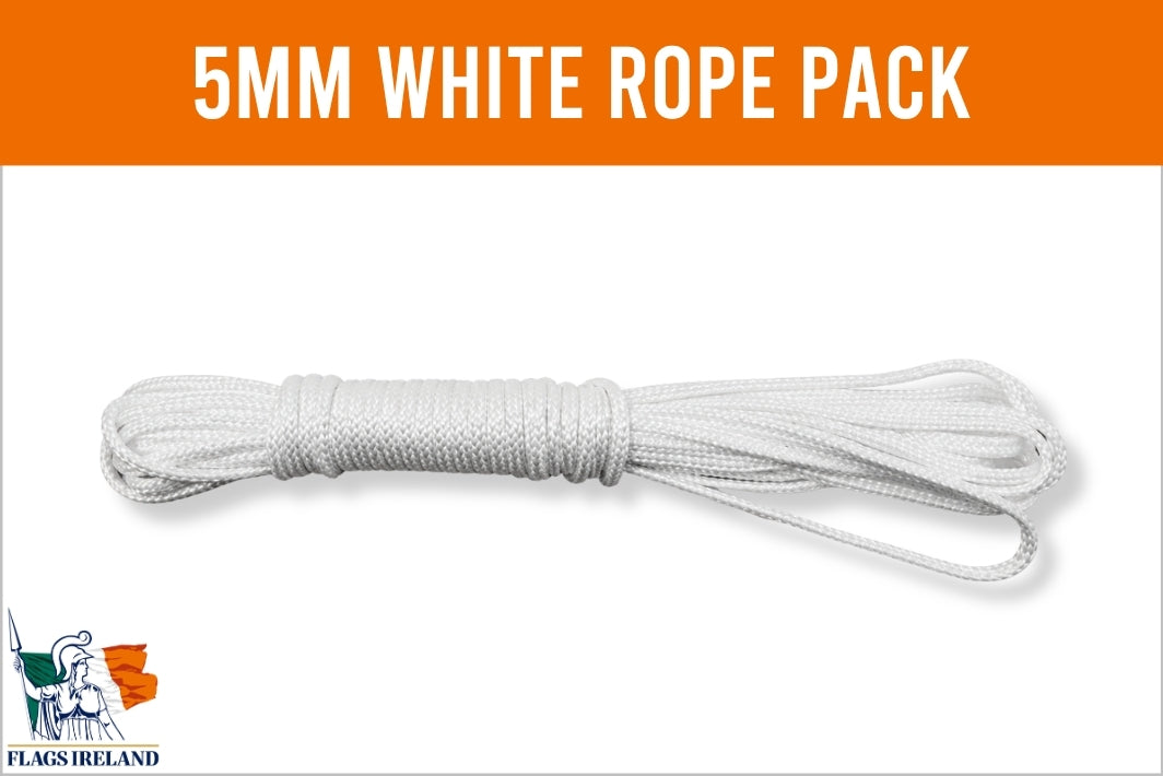 White Rope Packs for Flagpoles