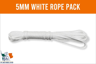 White Rope Packs for Flagpoles