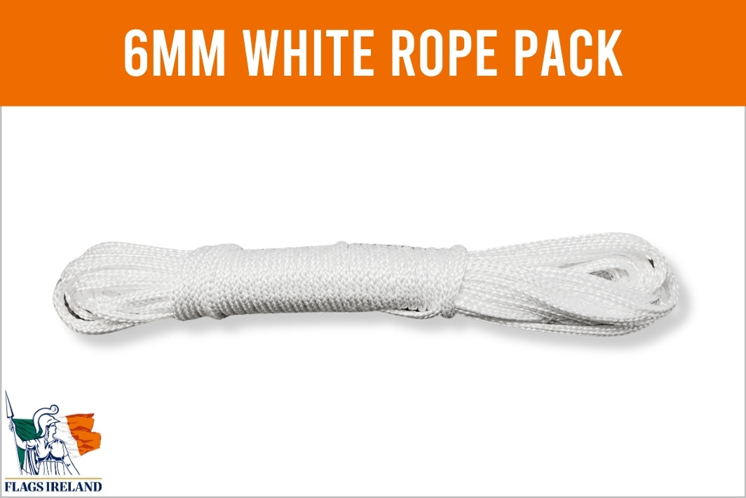 White Rope Packs for Flagpoles
