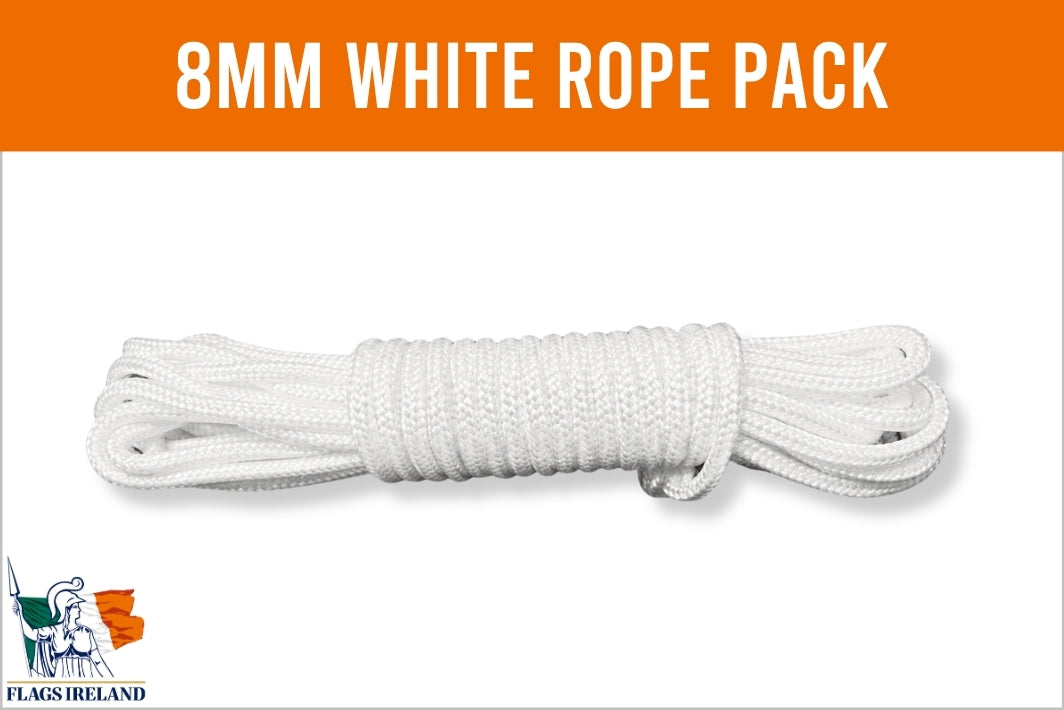 White Rope Packs for Flagpoles