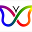Colorful butterfly logo with a black checkmark on a white background. ADHD (Attention-Deficit/Hyperactivity Disorder) Flag
