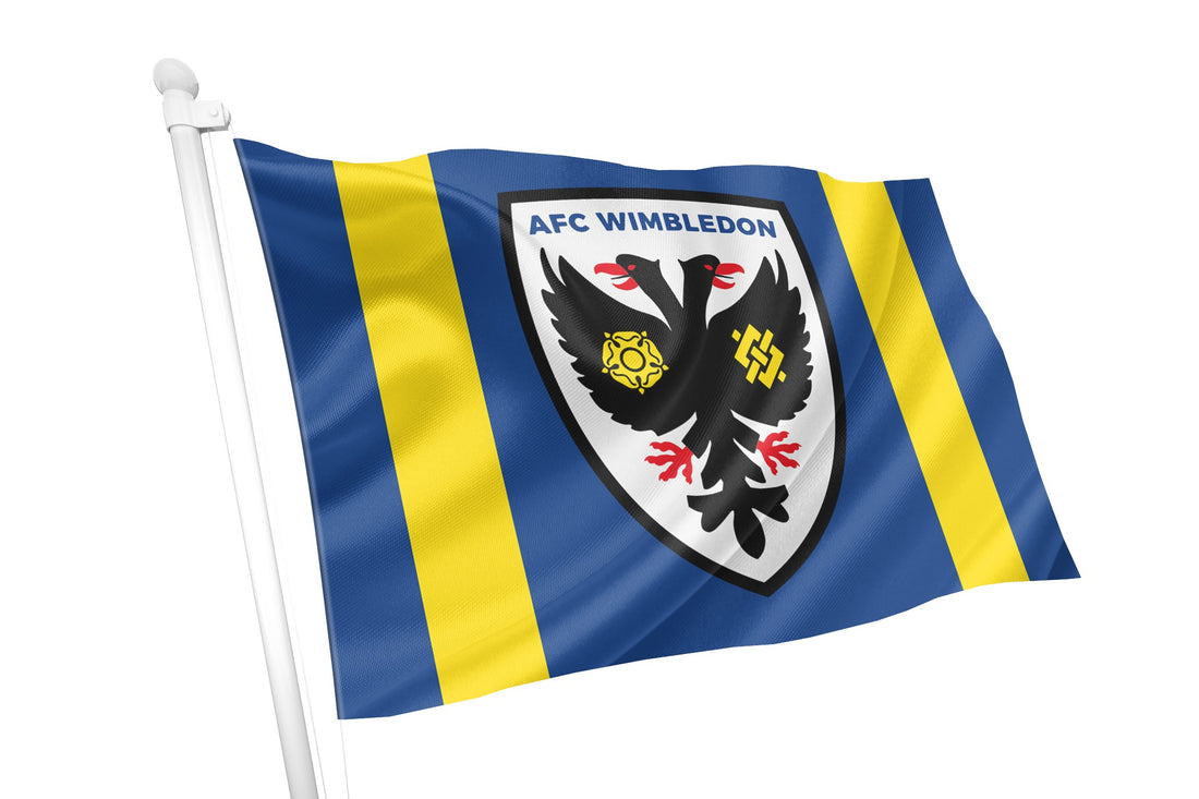 AFC Wimbledon Football Club Flag - Premium Knitted Polyester, Multiple ...