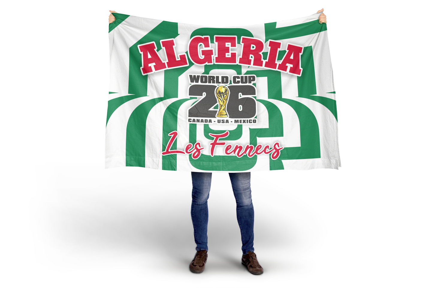 Algeria World Cup 2026 Football Supporter Flag