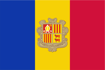 Andorra-Handschwenker-Flagge