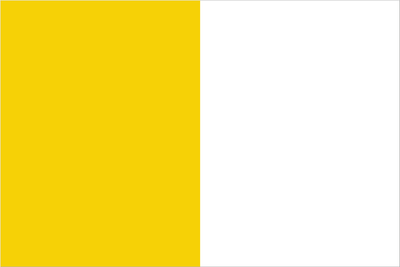 Goldgelbe und weiße Flagge