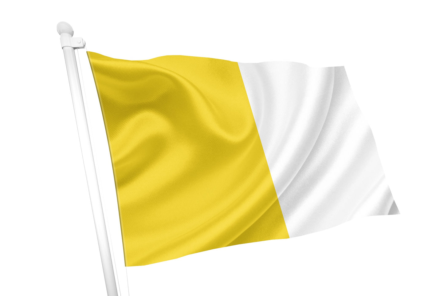 Golden Yellow & White Coloured Flag