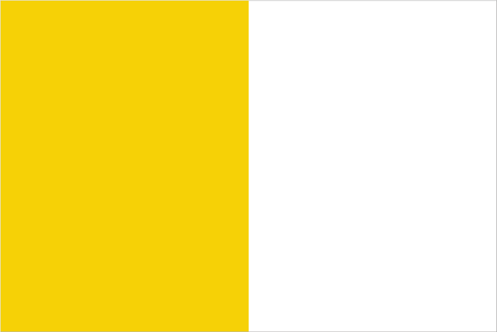 Golden Yellow & White Coloured Flag