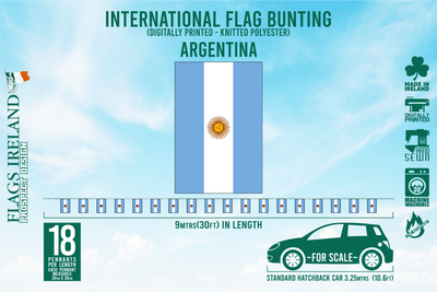 Wimpelkette mit argentinischer Flagge